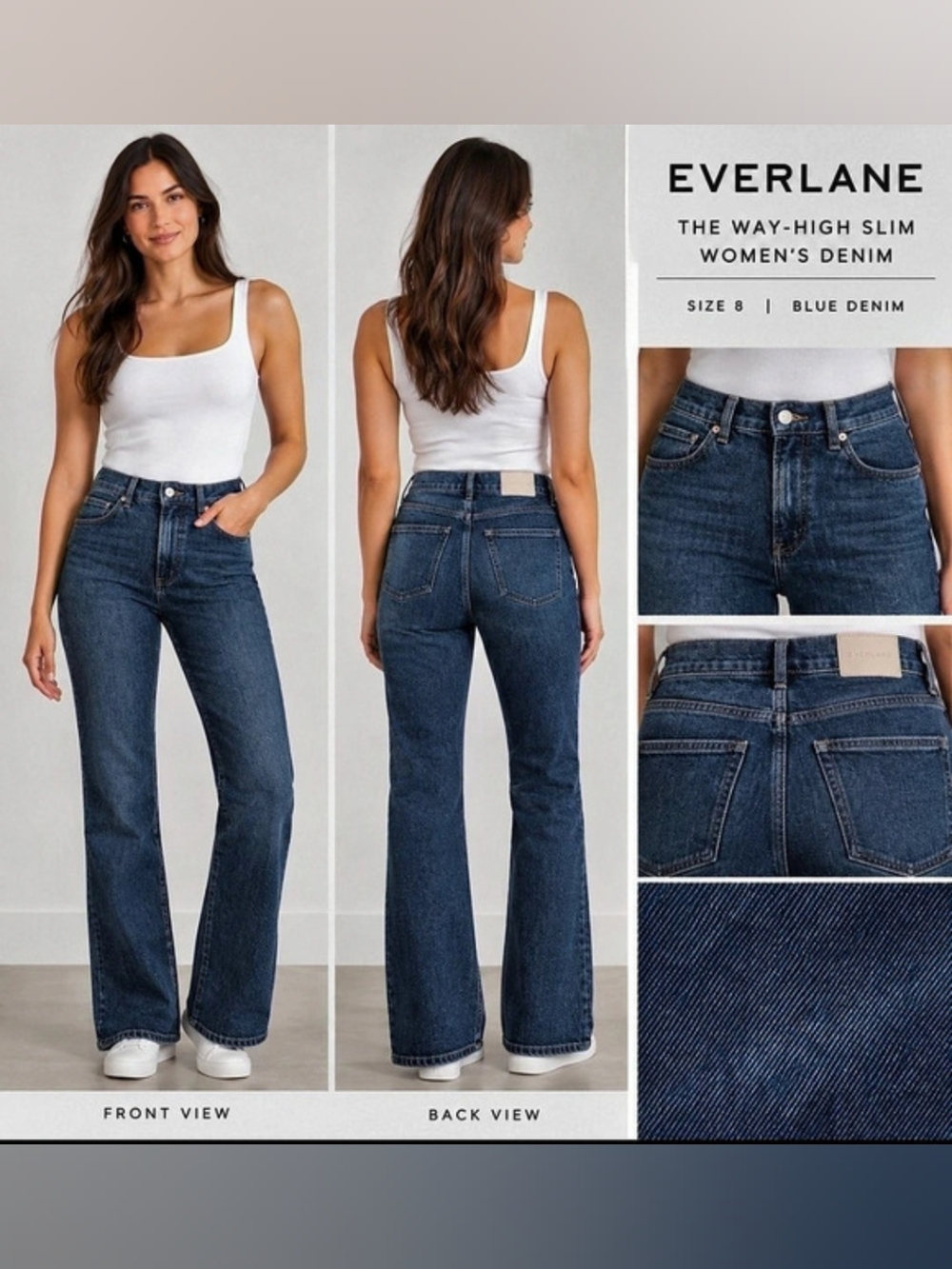 Everlane The Way-High Slim Jean Blue Denim Women's Jeans Size 26 Short